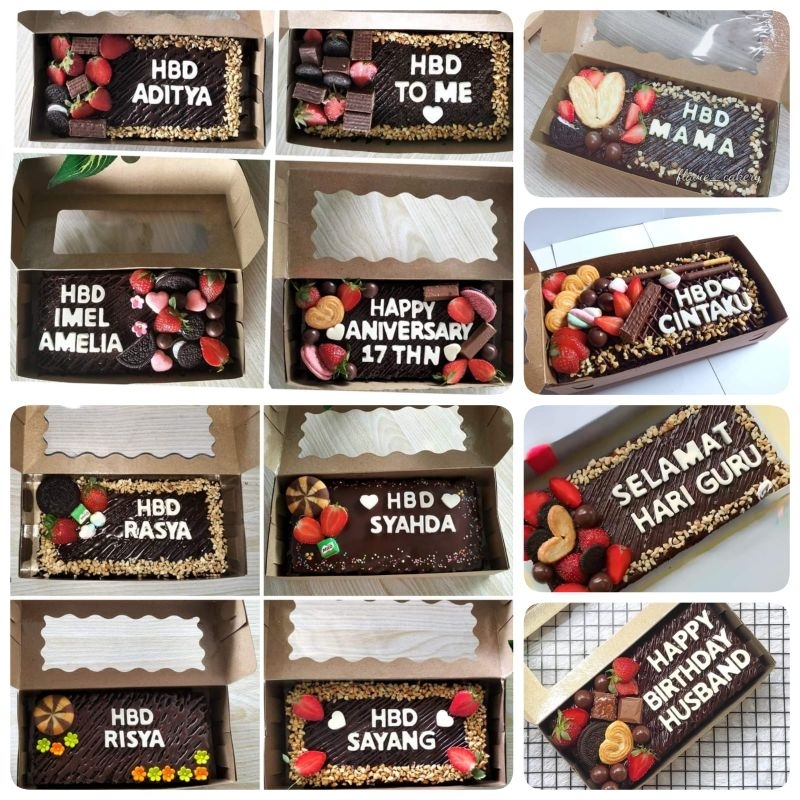 

Brownies Ultah 22 x 10 cm