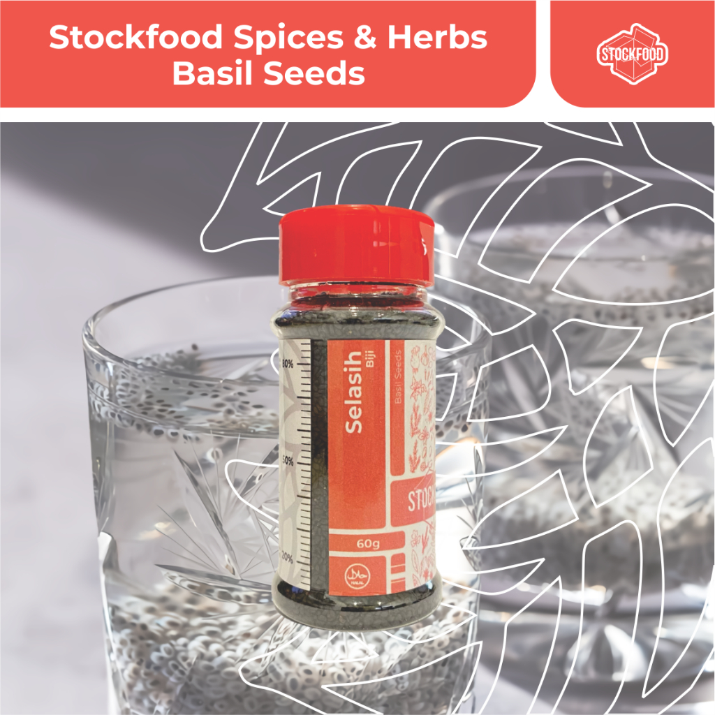 

Basil Seeds / Biji Selasih - Stockfood Spices & Herbs Bottle Pack