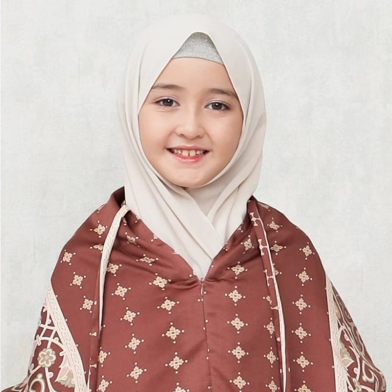 Mukena Anak Satin Silk Flower 10-14 tahun