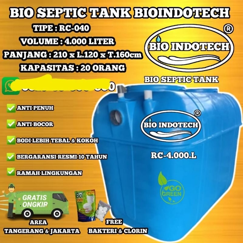 septic tank bio bio septic tank biotech biorich biotechno 4000 liter