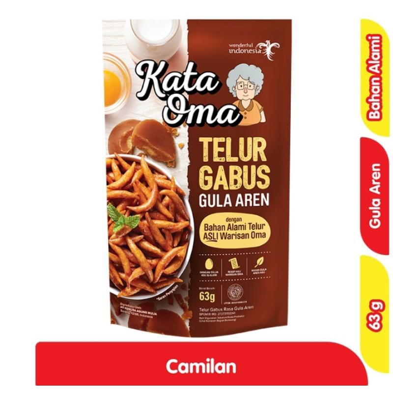 

Kata Oma Telur Gabus Rasa Gula Aren 63 g