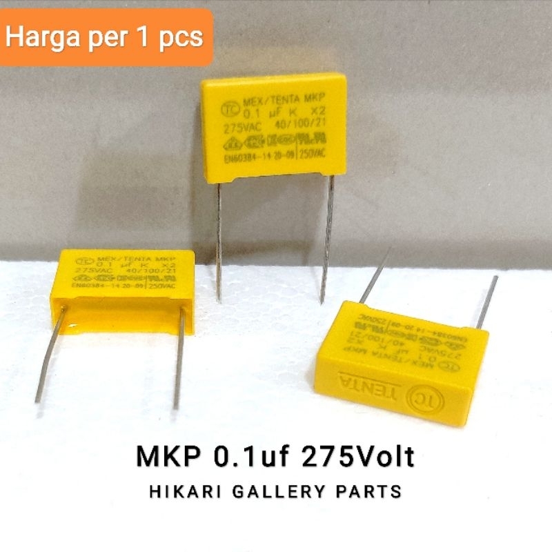 KAPASITOR MKM MKT MKP 0,1uf 275v 104 100nf Harga Satuan / Capacitor MKM MKT MKP 0,1uf 275v