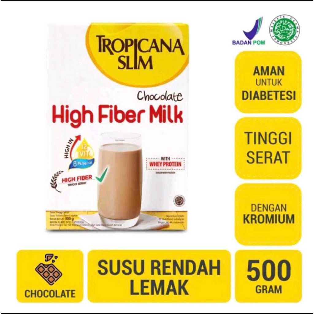 

Tropicana Slim High Fiber High Calcium Milk Coklat 500gr