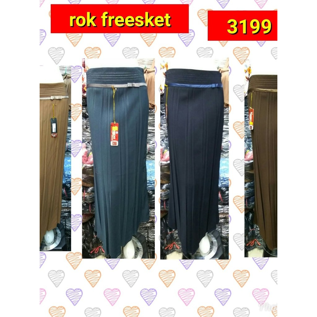 ROK KERJA PLISKET WANITA / ROK REMPEL KERJA / ROK KERJA FORMAL / ROK KANTOR / ROK PLISKET PREMIUM
