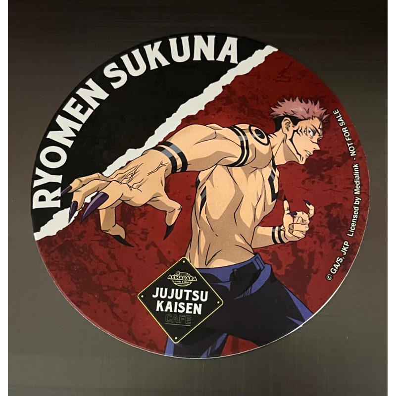 (DM BEFORE CO) Jujutsu Kaisen Cafe Akihabara Cafe Jjk Official Coaster Bulat Round Ryomen Sukuna