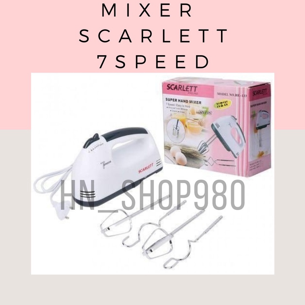 hand mixer he133 scarlett 7 speed j Produk Premium