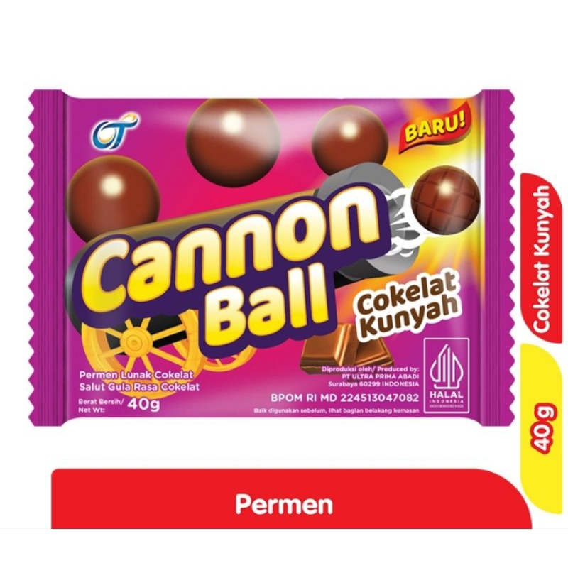 

Cannon Ball Permen Cokelat 40 g