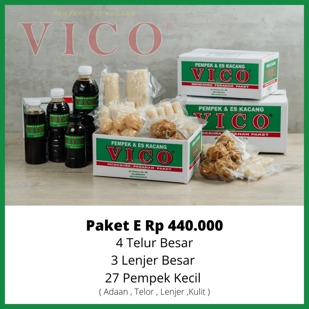 

Pempek Paket E pempek Kecil Besar - Pempek Vico