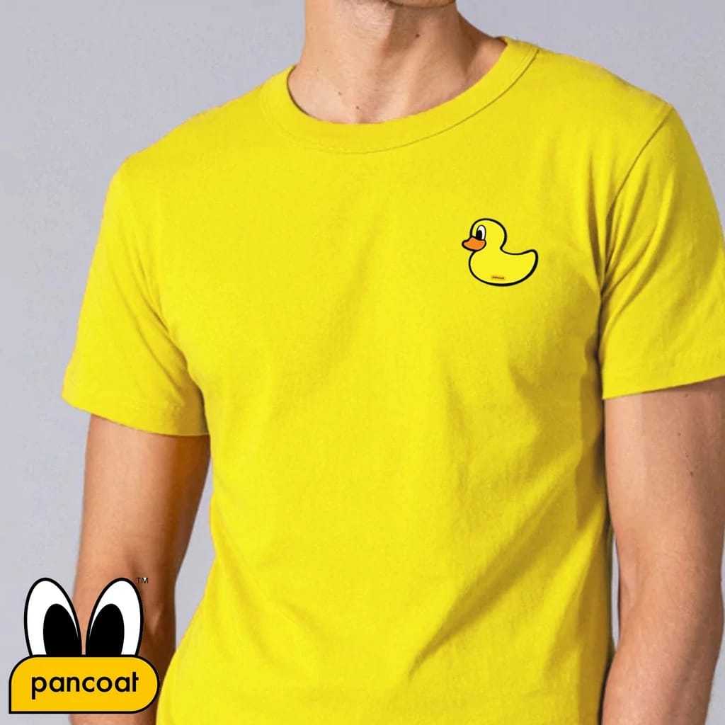 Tshirt Baju Kaos Distro PANCOAT KUNING Logo dada / Kaos Distro Pria Wanita