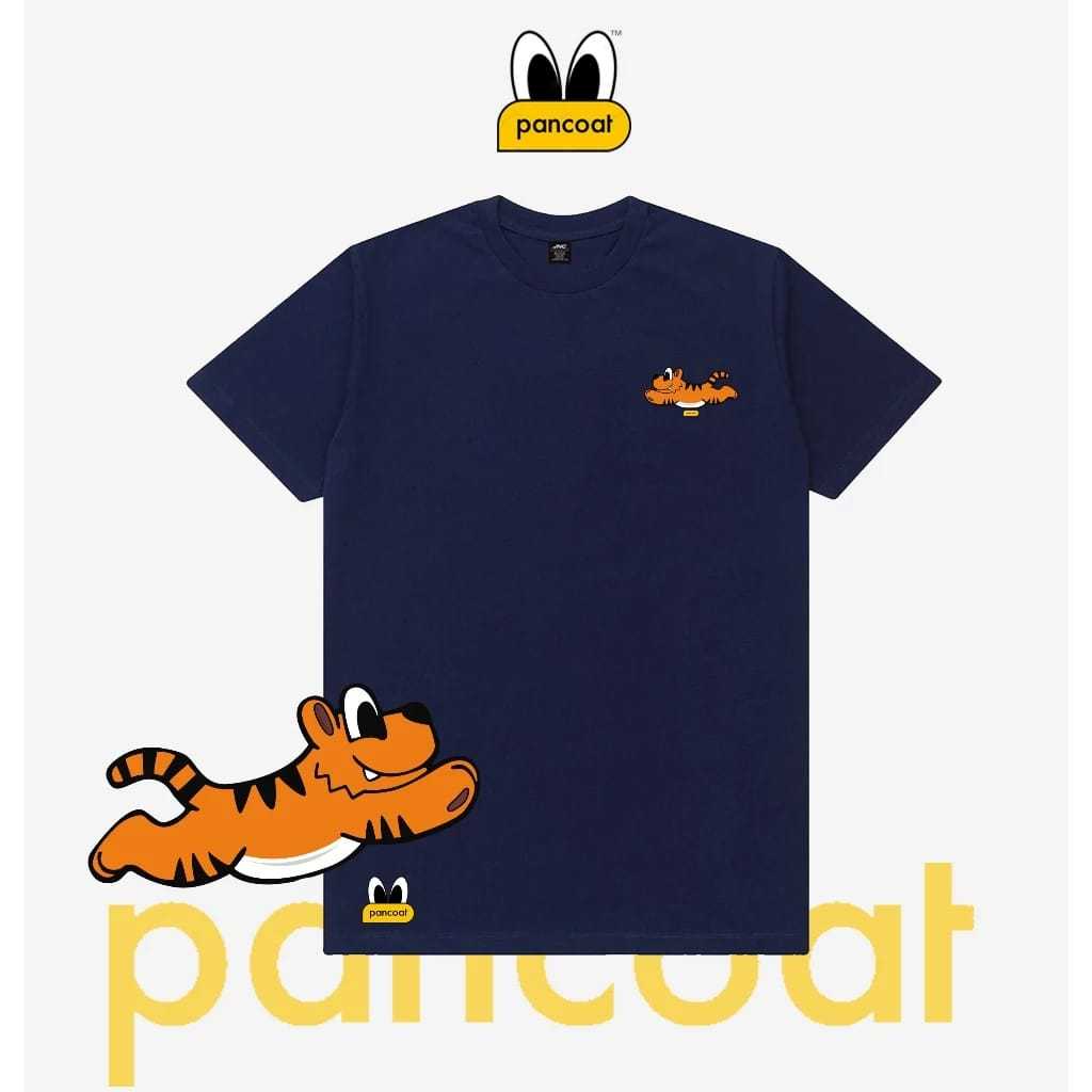 KAOS PANCOAT NAVY HARIMAU LOGO MIRROR ORIGINAL 1:1 - Kaos Pancoat Catton Combet 30s S.M.L.XL - Kaos 