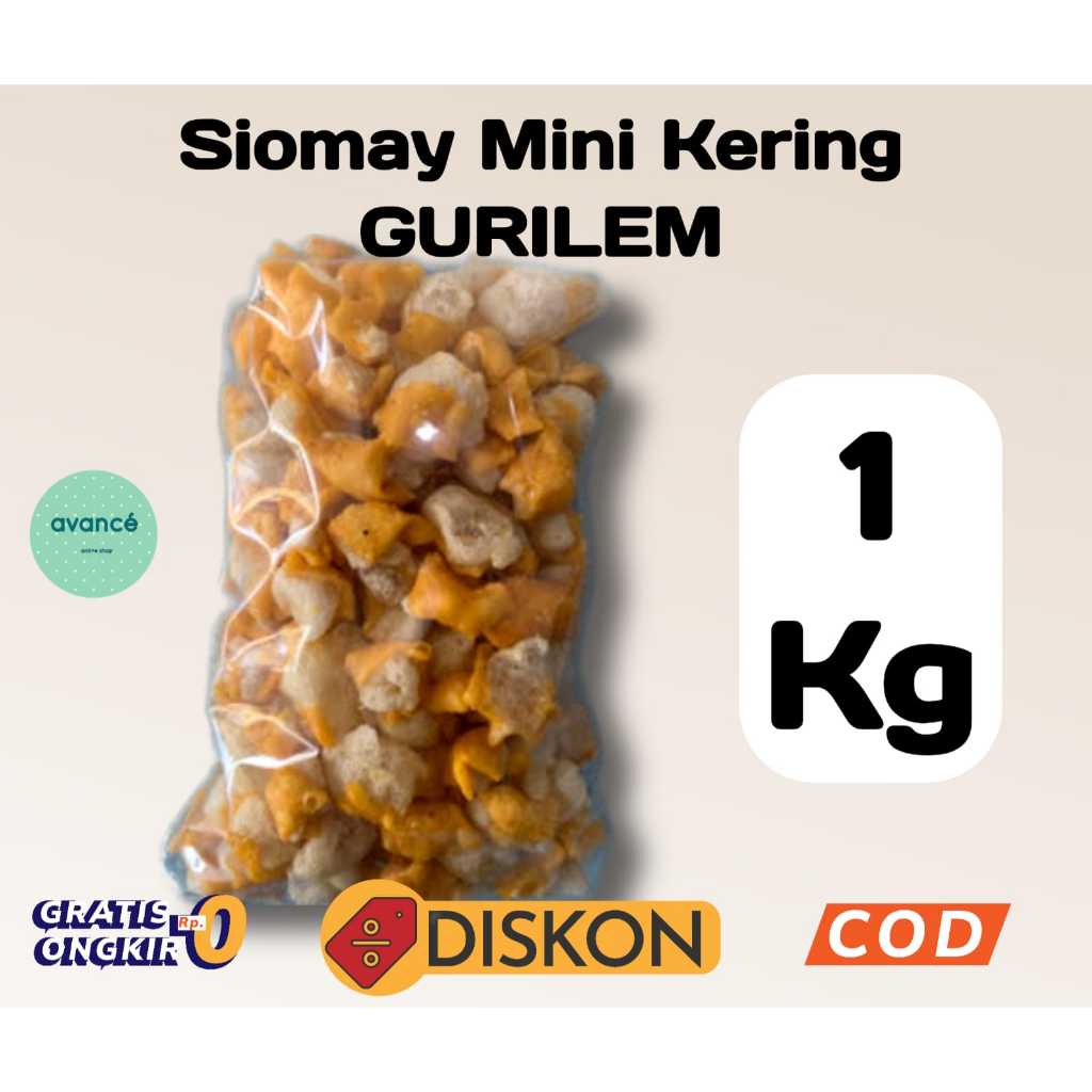 

1 Kg Siomay Mini Kering Cap Gurilem, Renyah, Gurih dan Enak.
