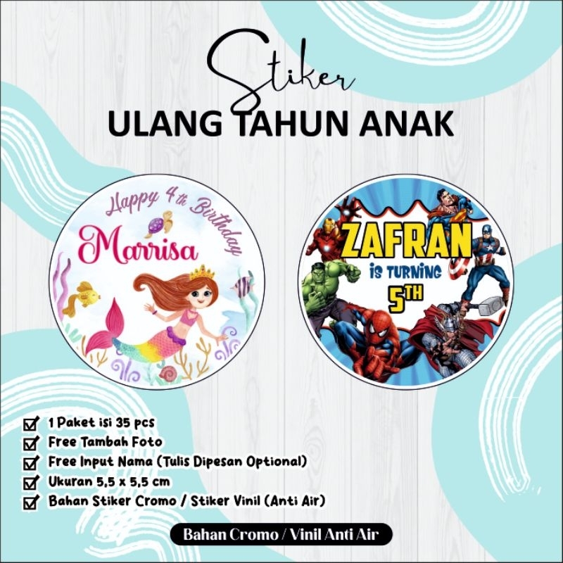 

Stiker Ultah Anak / Stiker Bulat Ulang Tahun / Stiker Ulang Tahun / Stiker Birthday / Stiker Tumpeng Mini