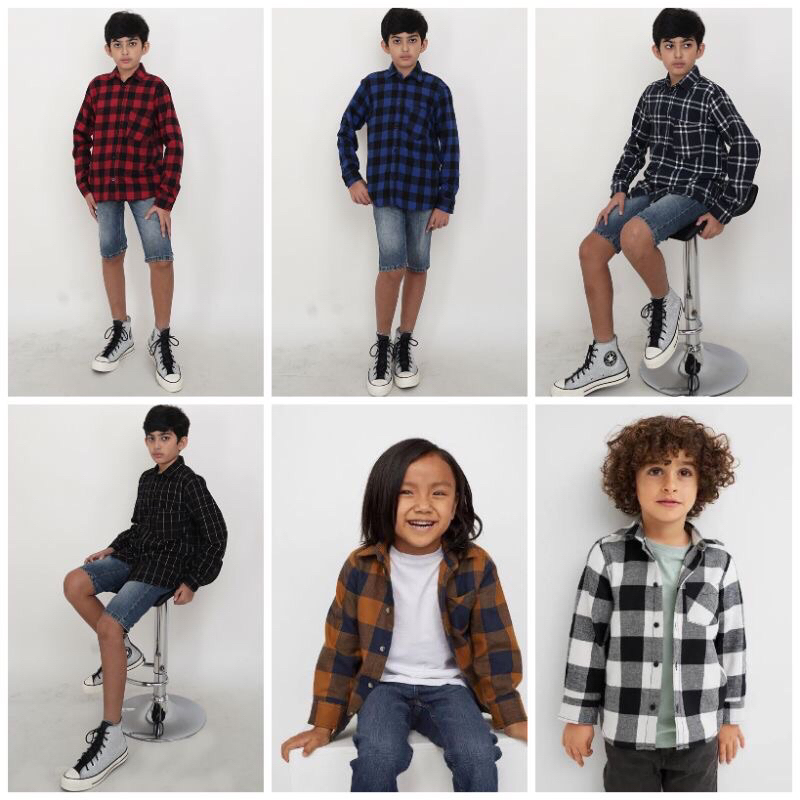 kemeja anak flanel Volcom