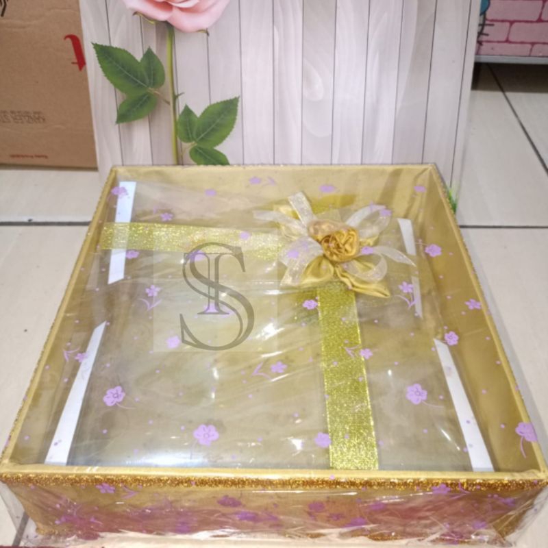 Kotak Hantaran Seserahan Tutup Mika Pita Kue Satuan