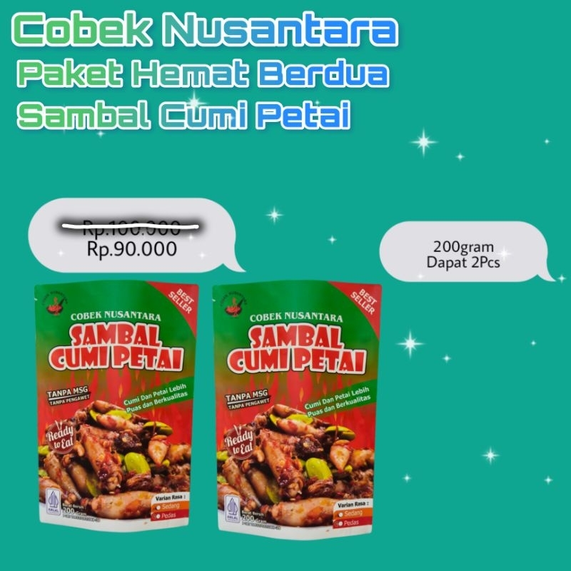 

Paket Hemat Berdua Sambal Cumi Petai / Paket Cumi Pete