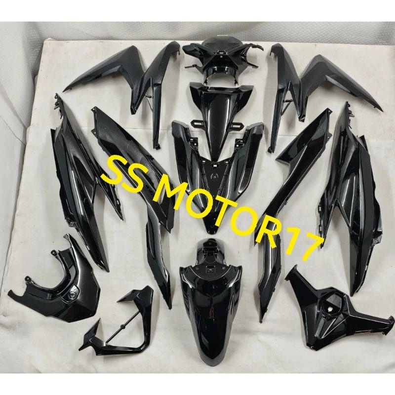 COVER BODY FULL HALUS VARIO ALL NEW 150/125 HITAM GLOSY