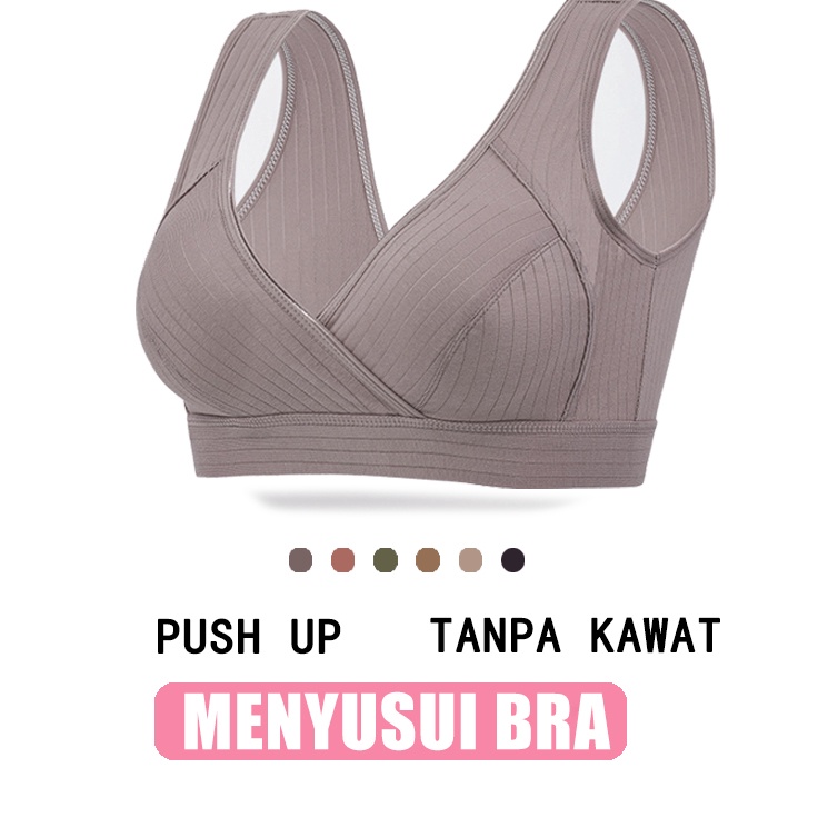 Baru Untung  bh menyusui tanpa kawat bh busa katun push up bar fashion Menyeberang16