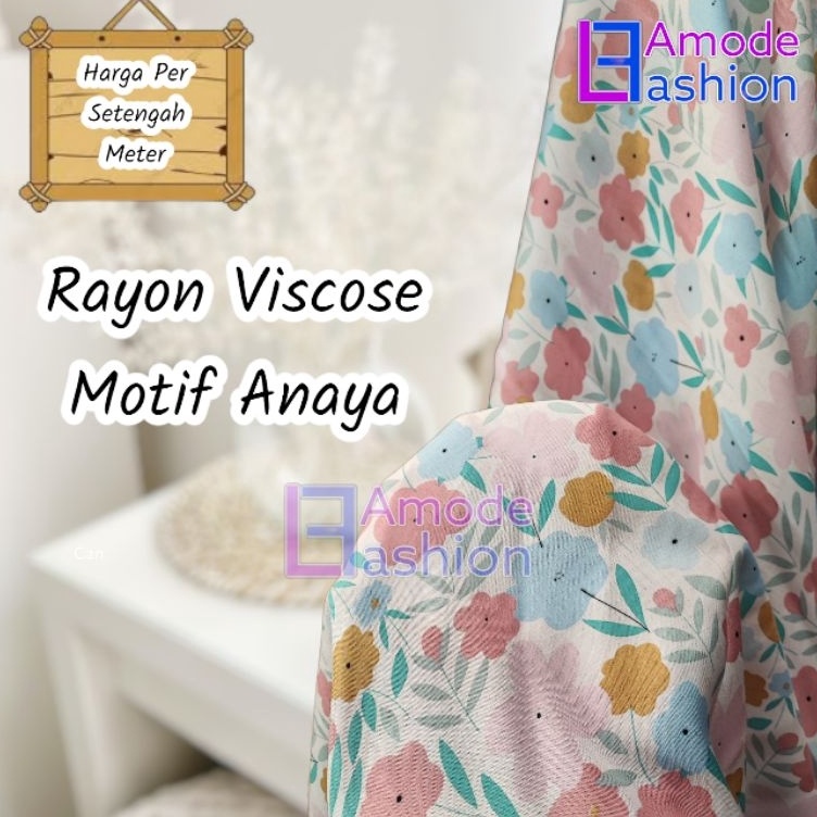 Grosir Terjamin  Kain Rayon Viscose Motif Anaya