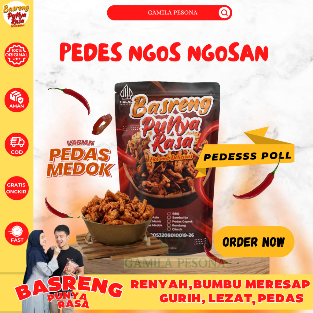 

BASRENG PEDAS MEDOK DAUN JERUK BUMBU MELIMPAH KRIUK DAN LEZAT NOMOR 1