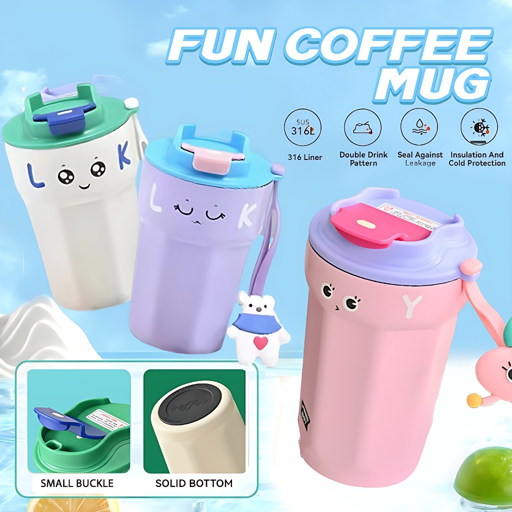 Tumbler Botol 450ML Gelas Inerless Steel Botol Tumbler Tahan Dingin