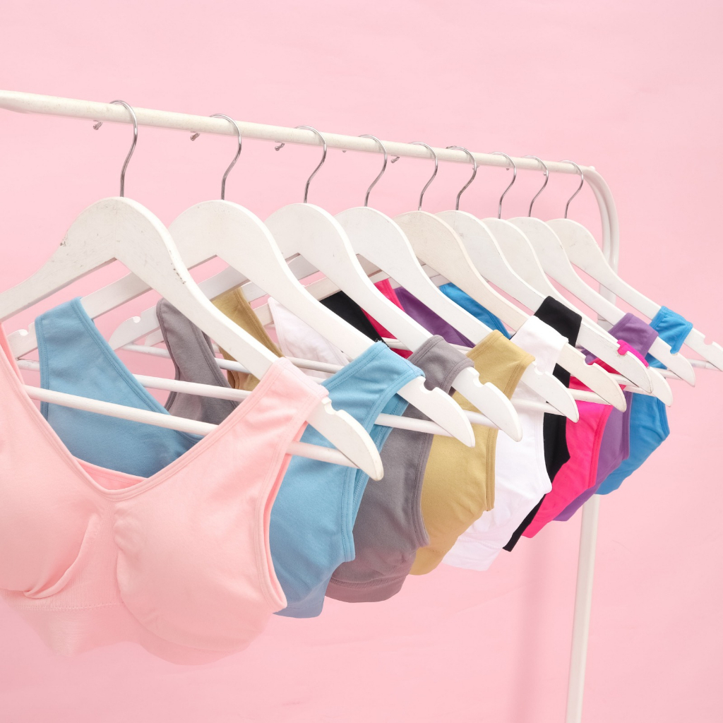 Genie Bra Wanita Tanpa Kawat (Isi 3 Pcs) | BH Sport, Push up, Busa, Tanpa tali, Jumbo, Sexy, Menyusu