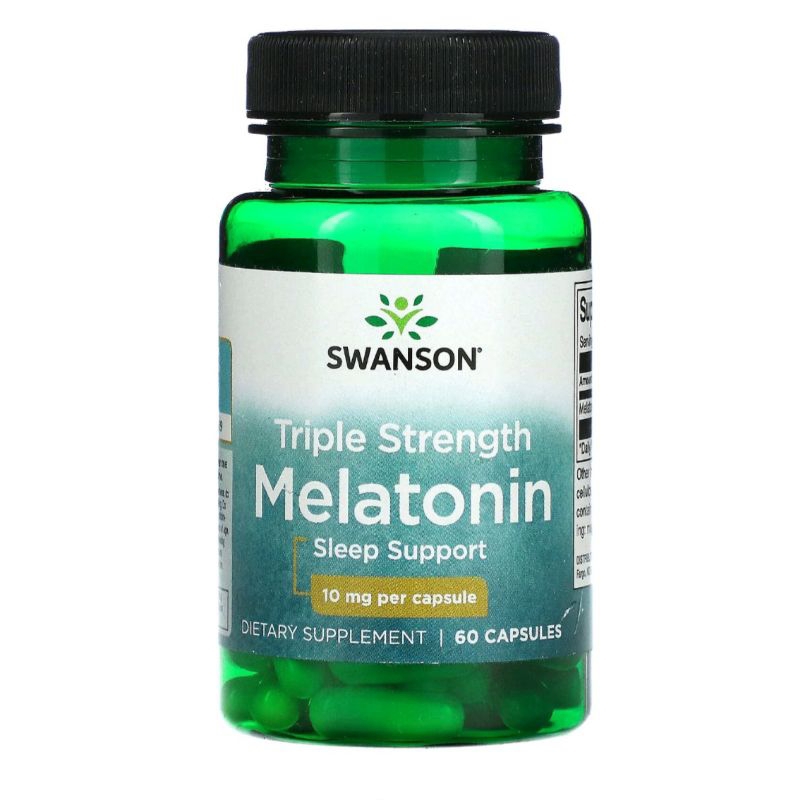 Swanson Melatonin 10 mg ecer 10 kapsul vitamin susah tidur jetlag
