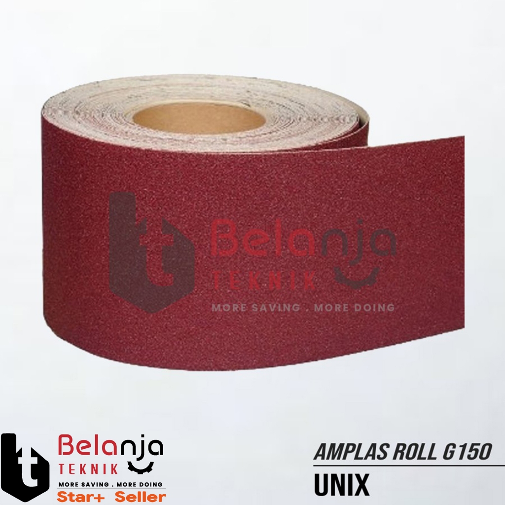 UNIX Amplas Roll Kain Meteran Kayu Besi Grit 150 Amplas Bangunan Kasar