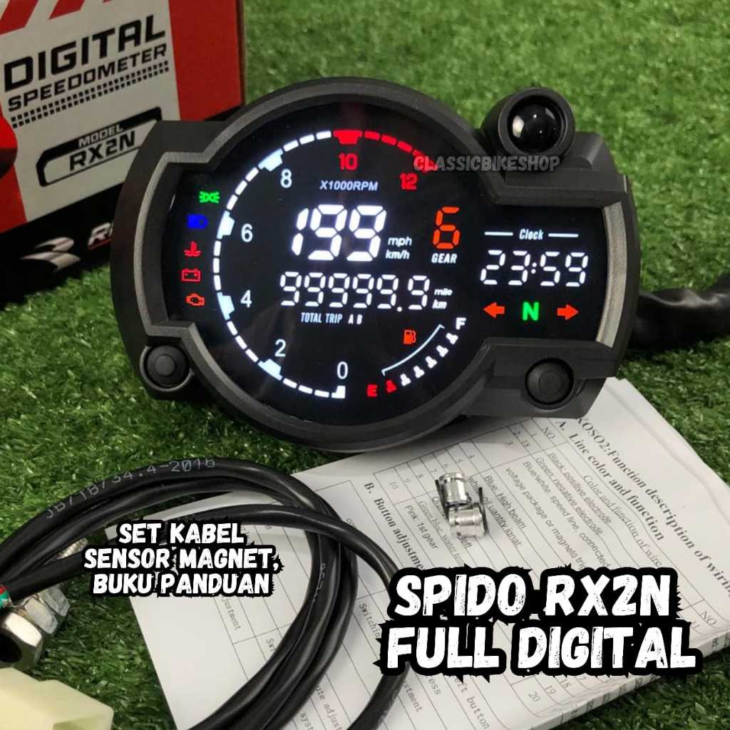 Spido Speedometer Koso Rx2 RX 2N RX2N Digital CB Spido Spedometer Spidometer Koso Rx2N Vixion Modifi