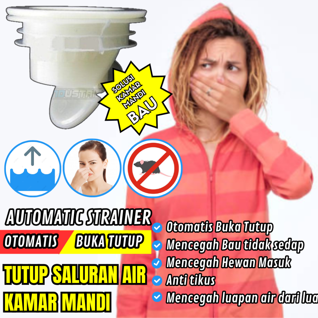 Tutup saluran air otomatis Cegah Serangga Masuk Drainase kamar mandi