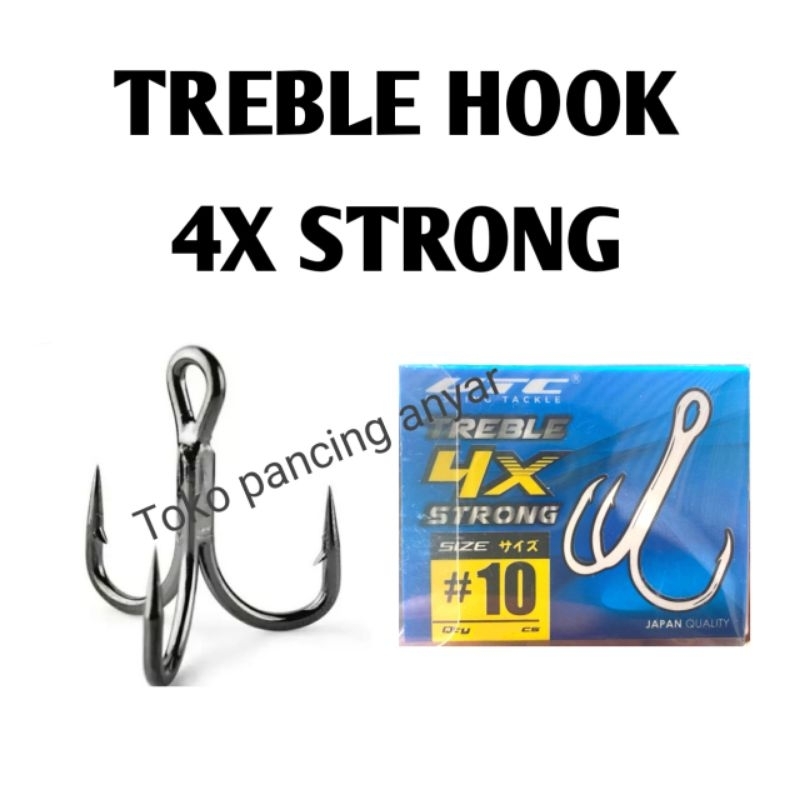 treble hook 4x strong