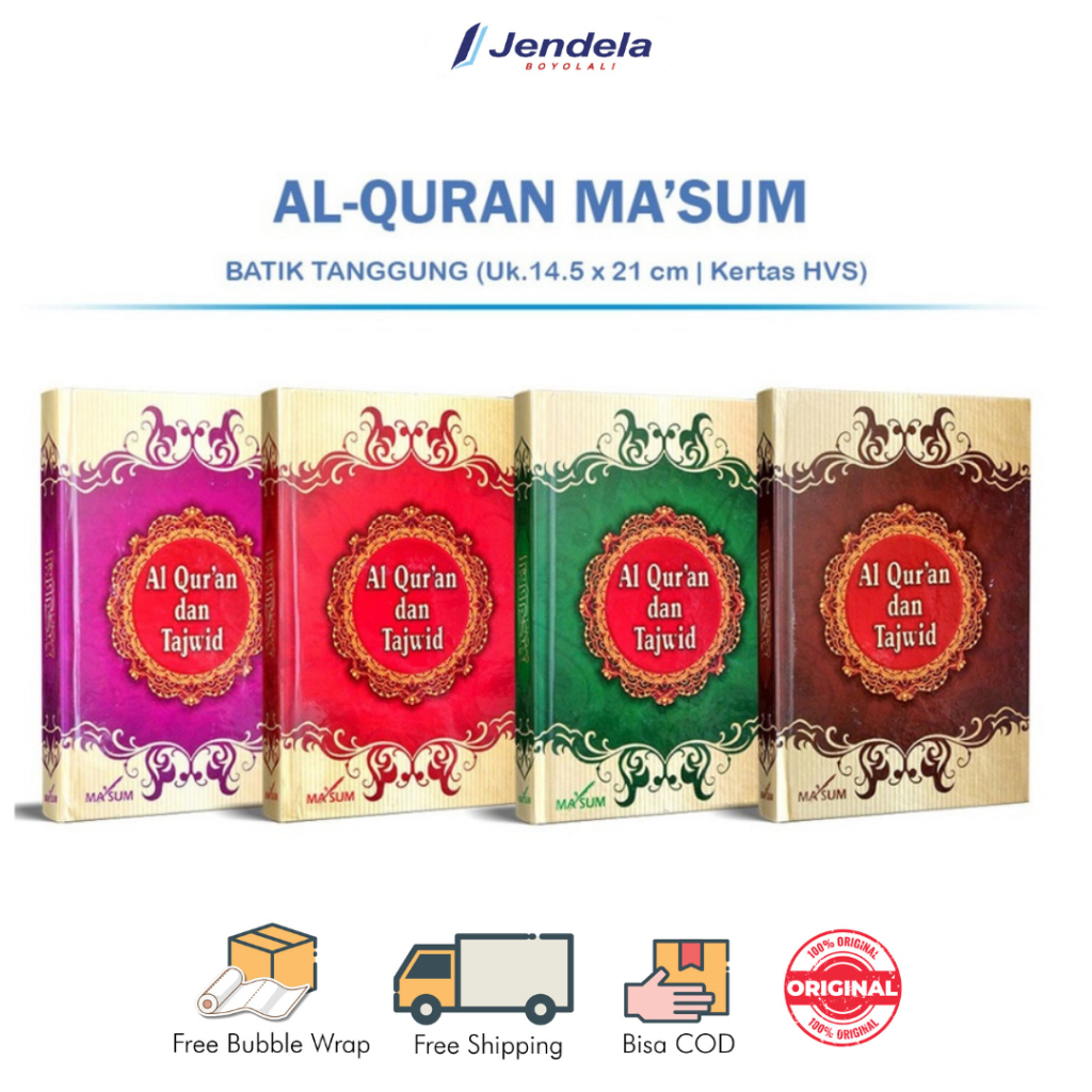 Tanggung Alquran MaSum Batik Al Quran Maksum HVS Non Terjemah