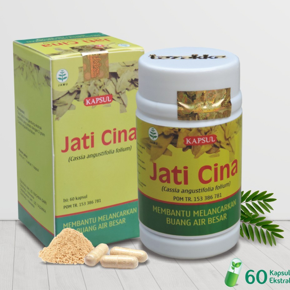 Kapsul JATI CINA tazakka original  Herbal Pelangsing Badan Cepat Dan Ampuh Obat Diet Herbal Isi 60 K