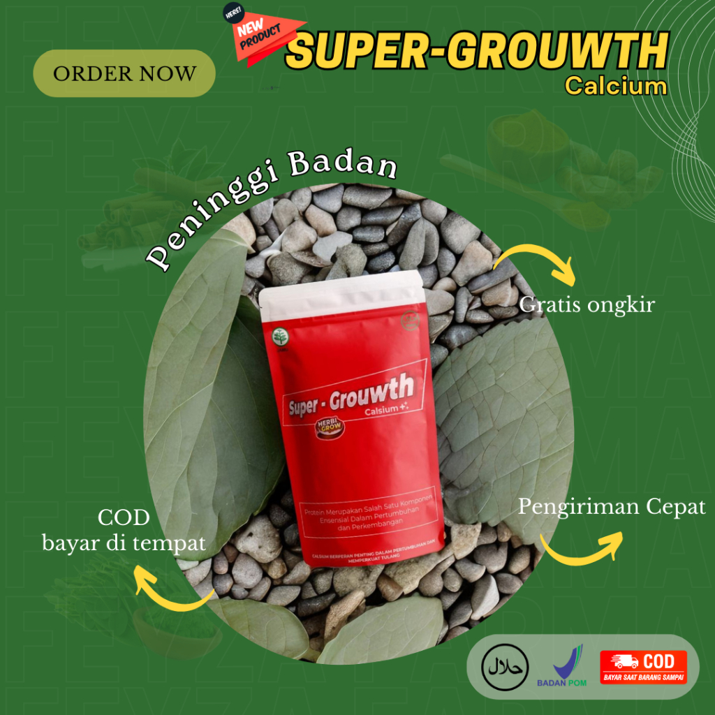 

S GROWTH - SUPER GROWTH Susu Peninggi Anak Remaja Susu Kambing Pilihan Tinggi Calcium By FEYZA FARMA