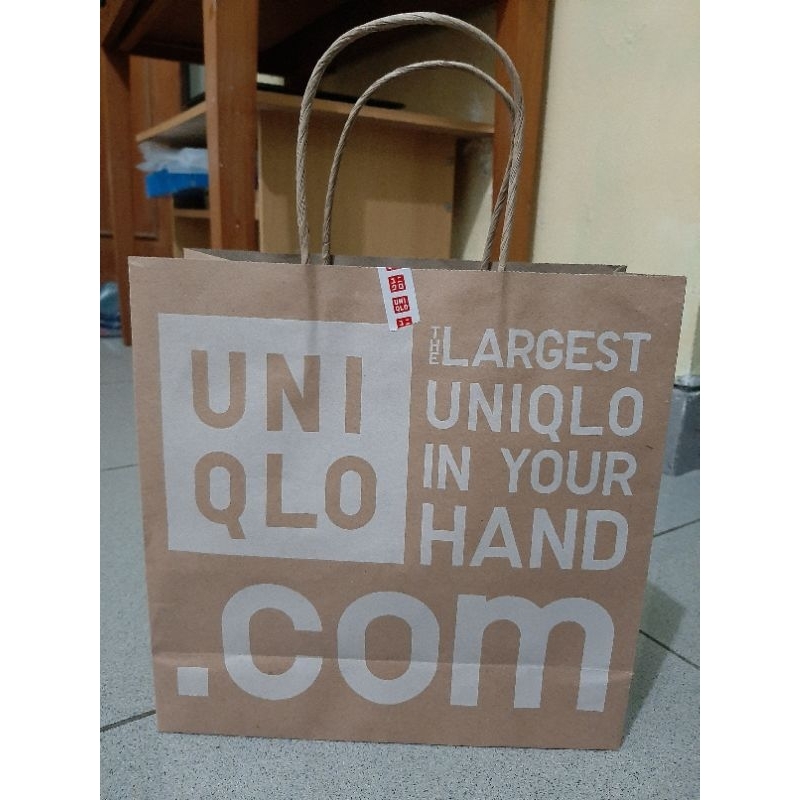 

paperbag uniqlo small large coklat original