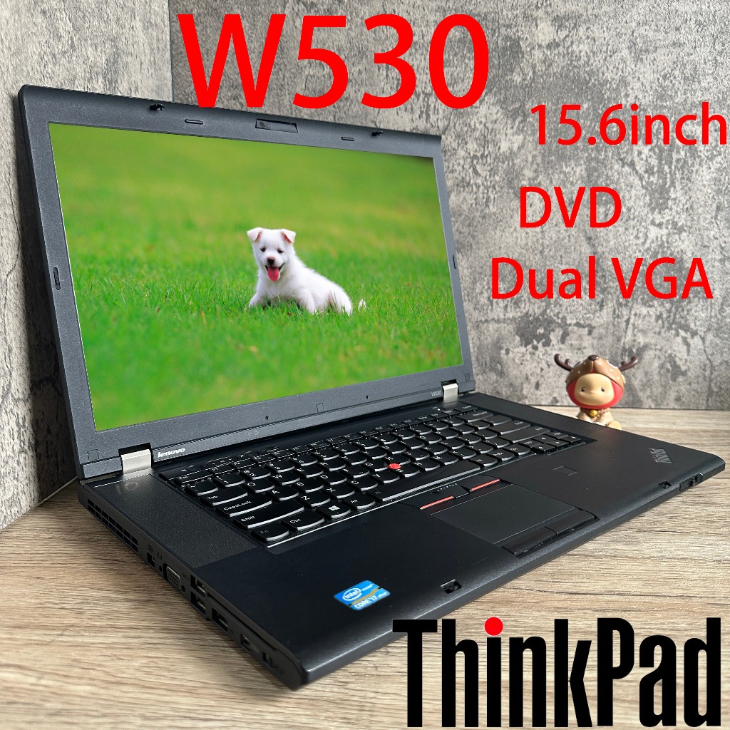 Laptop Lenovo ThinkPad W530 Dual VGA DVD Core i7 GEN 3 RAM 4/8GB HDD 320GB/500GB SSD128GB/256GB 12 Inch Peningkatan baru laptop Mulus Second Bergaransi Berkualitas like new Laptop bekas IPS， US Keybroad，backlight
