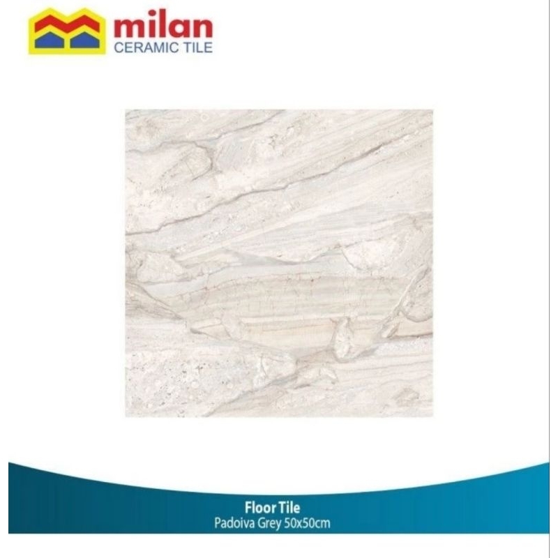 Milan Keramik Lantai Kw.1 Padova Grey 50 x 50 Cm