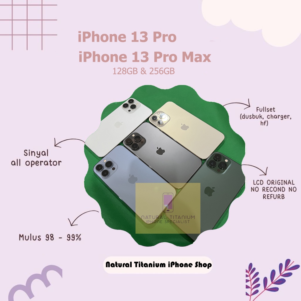 iP13 Pro Max 128gb 256g  512gb 1tb Max all operator Fullset mulus like new original