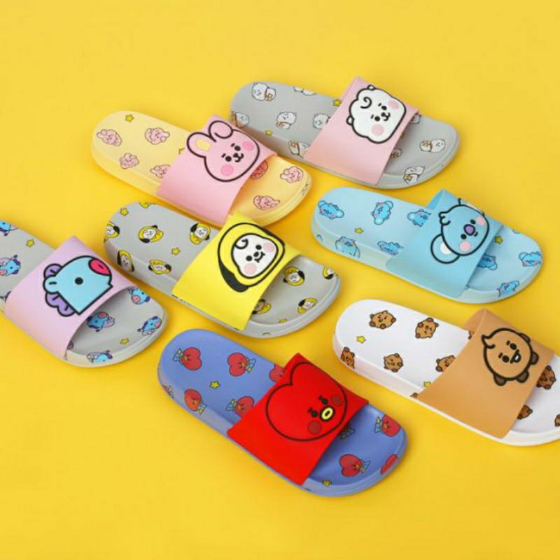 (PO) OFFICIAL BIG SALE BTS #BT21 Drawing Slipper