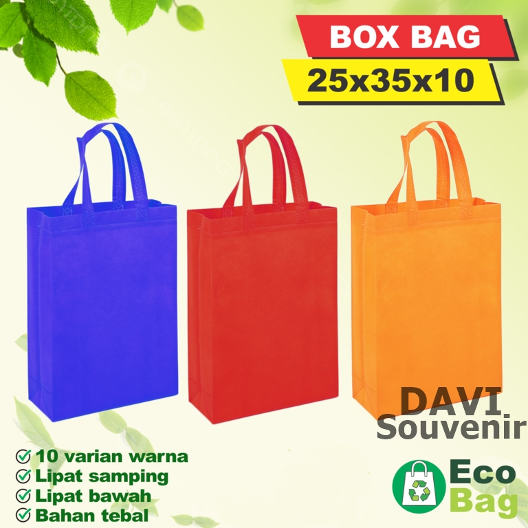 

Goodie Bag / Tas Kain / Kantong Spunbond / Tas Spunbond / Tas Box Bag (25x35x10)