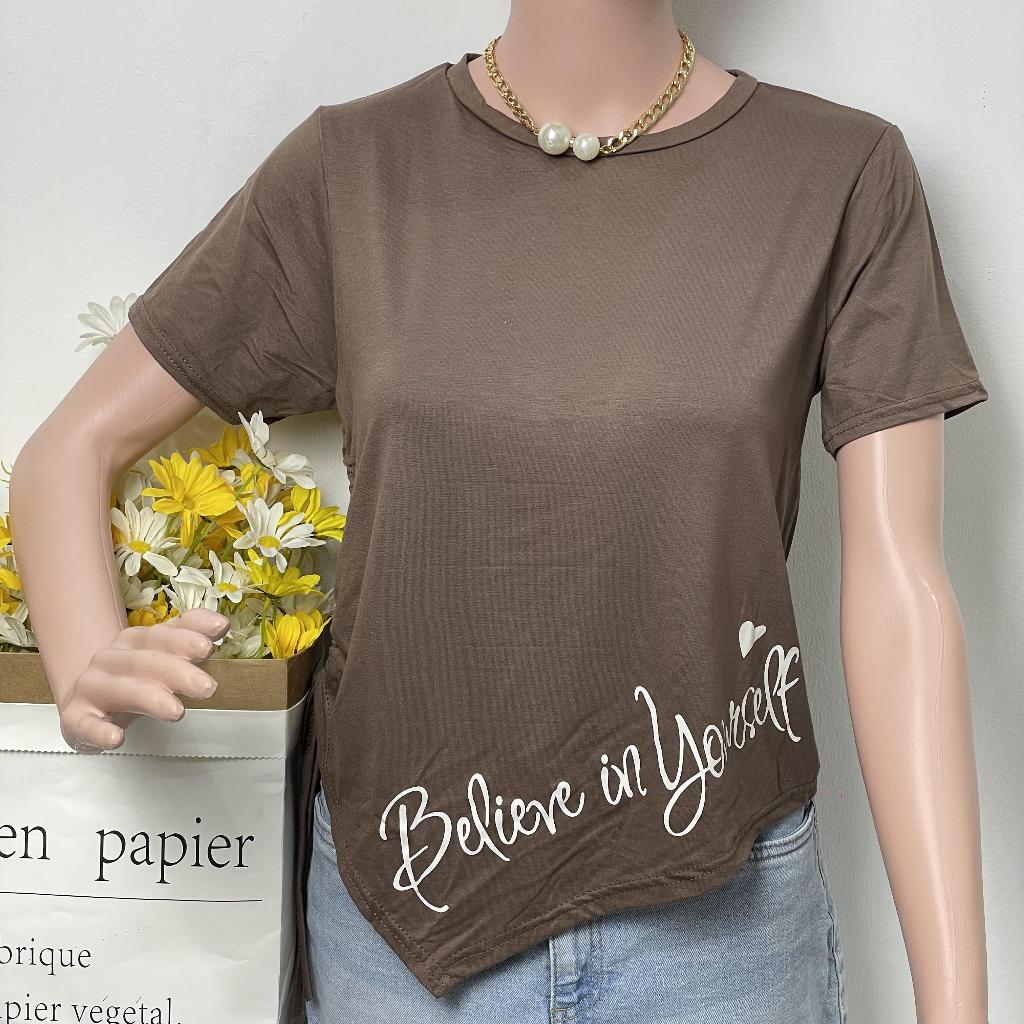 Kaos Wanita Serut samping #4693