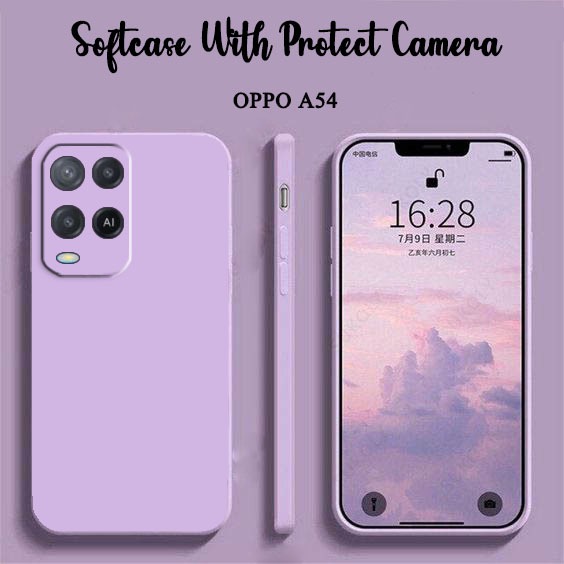 Softcase Macaron Polos Camera Protect For Oppo A54 Oppo A54S - Case HP Oppo A54 Oppo A54S- Casing HP