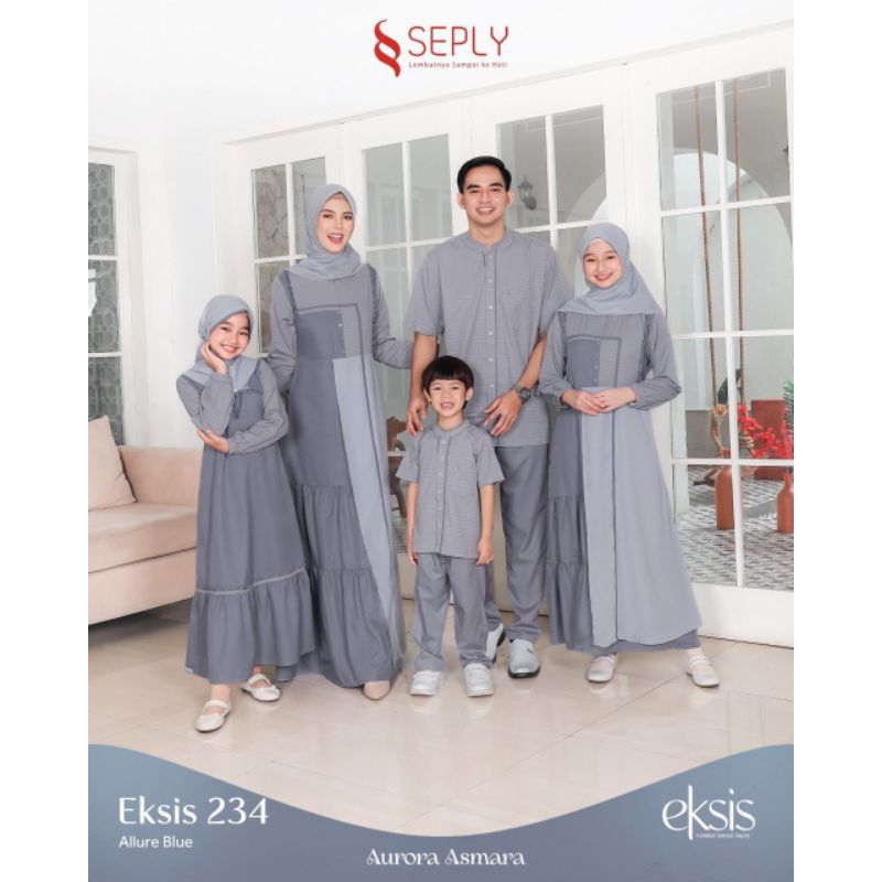 Seply Sarimbit Eksis 234 Allure Blue Gamis Terbaru
