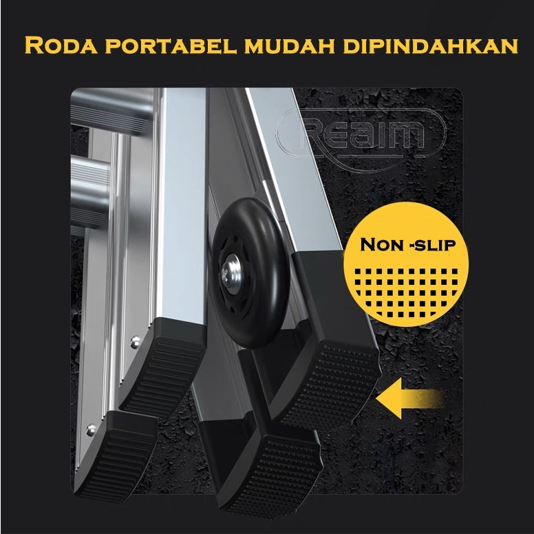 ZA. REAIM Tangga Lipat Aluminium Paduan Aluminium Teleskopik Tangga Teleskopik Multifungsi Tangga