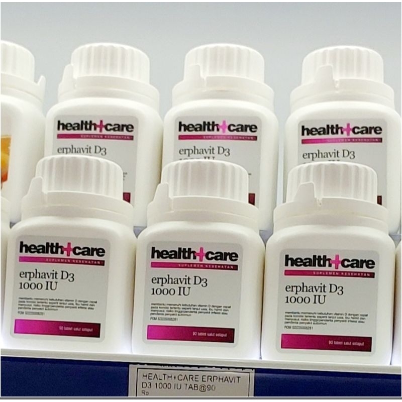 Baru Health+Care Erphavit D3 1000 IU isi 90 Tab Salut Selaput Termurah