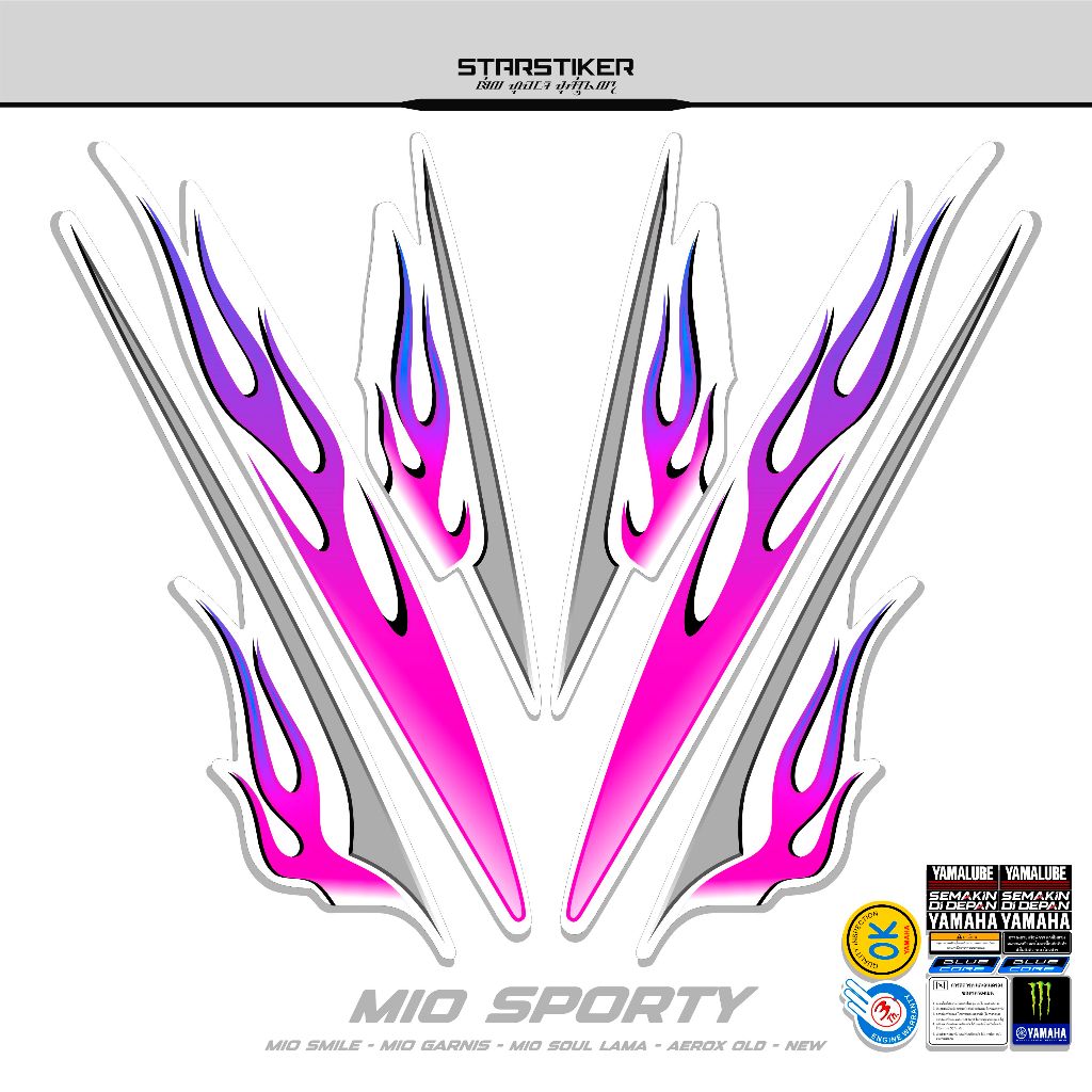 striping MIO SPORTY / setiker motor / striping motor / variasi body motor / lapisan body motor / sko