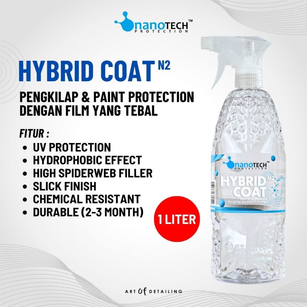 HYBRID COAT 1L - nanoTECH PROTECTION - COATING MAINTENANCE - PERAWATAN NANO CERAMIC COATING - INSTAN