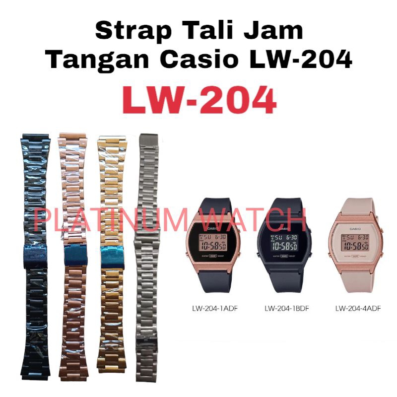 Strap tali jam tangan stainless original utk jam tangan Casio LW-204 casio LW204 casio LW 204