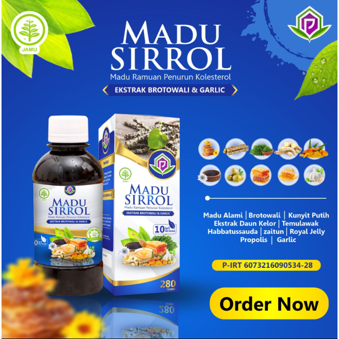 

Madu Kolesterol Berkualitas Tinggi - Madu Sirrol 280 gr untuk Kesehatan Jantung