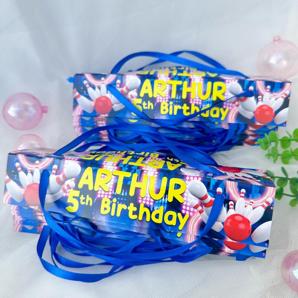 

Bowling Hobi - Label Kantong Snack Goodie Bag Birthday / Kantong Souvenir Hampers Ulang Tahun