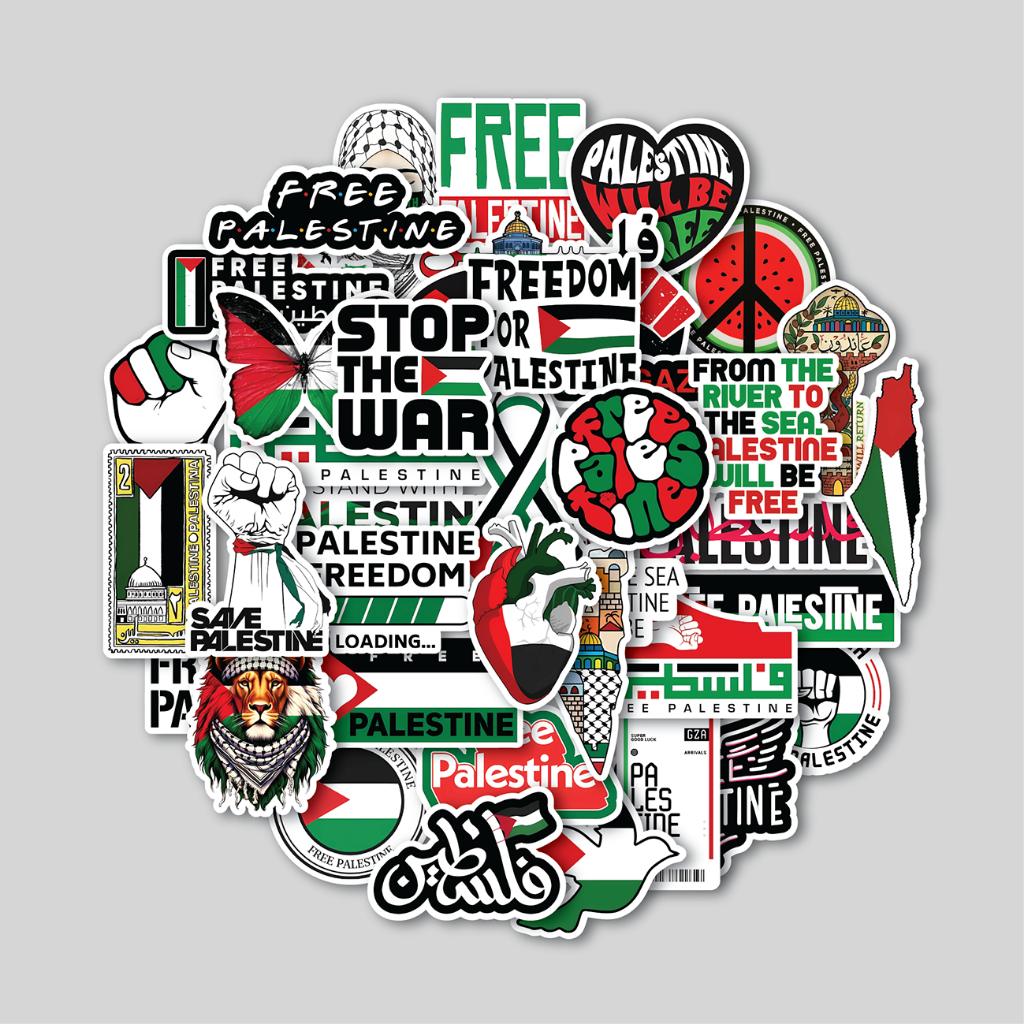 

STICKER PACK FREE PALESTINE | STICKER TUMBLER | STIKER LAPTOP KOPER HELM